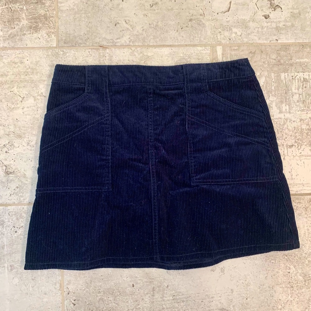 BDG navy blue corduroy mini skirt
